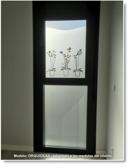 vinilos cristales ventanas dormitorio 1500 VD11 orquideas F02