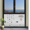 vinilos cristales ventanas salon 1310 VS14N NIDO DE CORAZONES
