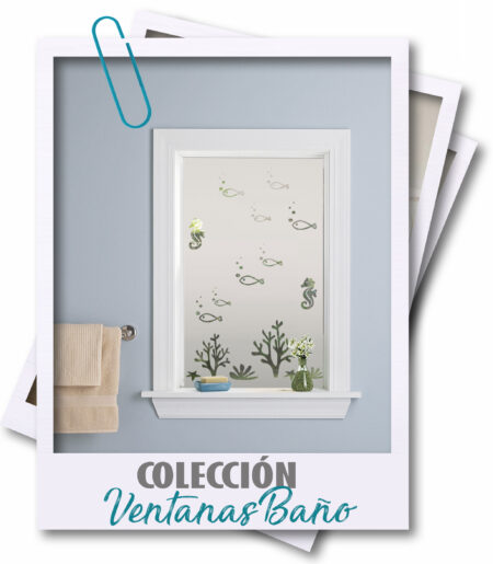 Vinilo ventana baño PECES - tokPersonal