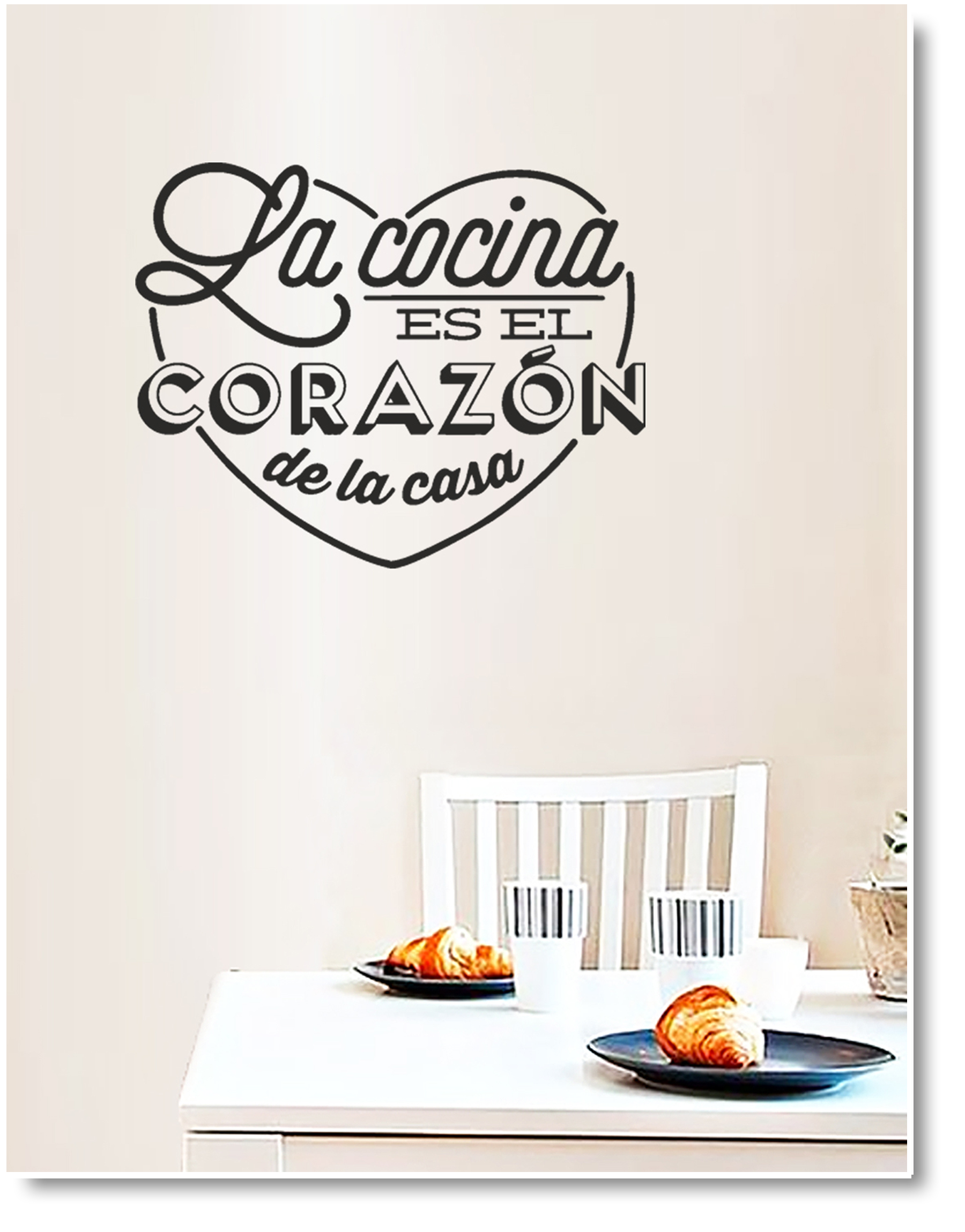 Vinilo decorativo LA COCINA CORAZON DE LA CASA - tokPersonal