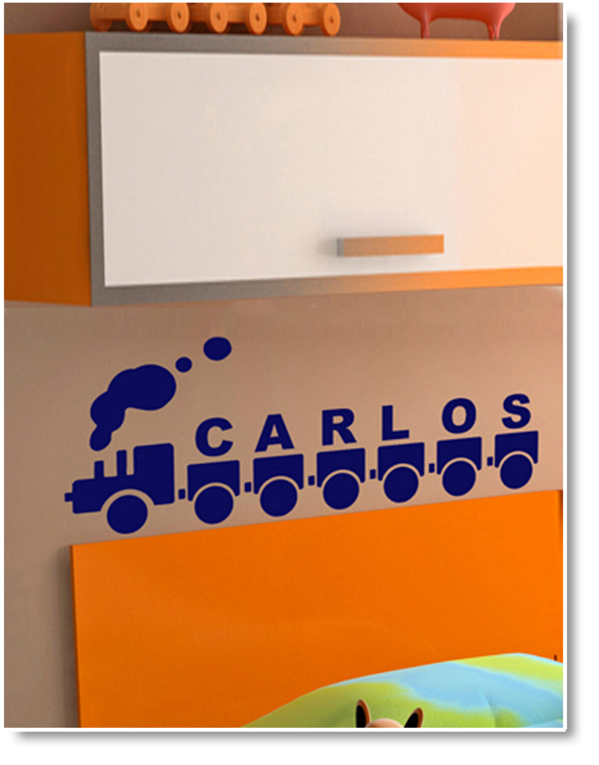 Vinilo infantil TREN CON NOMBRE - tokPersonal