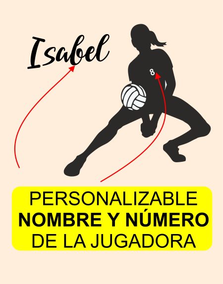 Vinilo adhesivo decorativo personalizado con el nombre y el número de jugador.