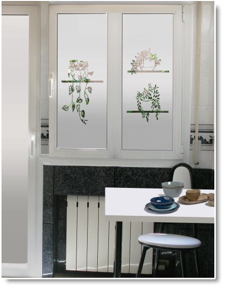 VINILO ADHESIVO DECORATIVO PARA CRISTAL VENTANA COCINA