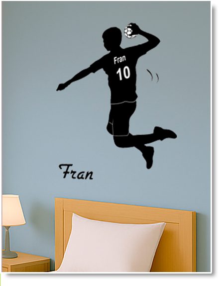 Vinilo adhesivo personalizado chico balonmano