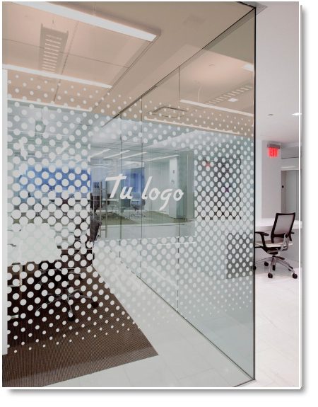 Vinilo opaco personalizado para cristales de la oficina para dar privacidad en la oficina